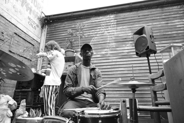   Oudskul Funq on the drums - image by Andre Swart  